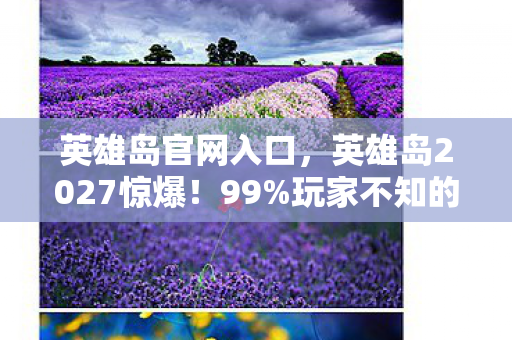 英雄岛官网入口，英雄岛2027惊爆！99%玩家不知的3大隐藏数值，战力飙升全靠它？