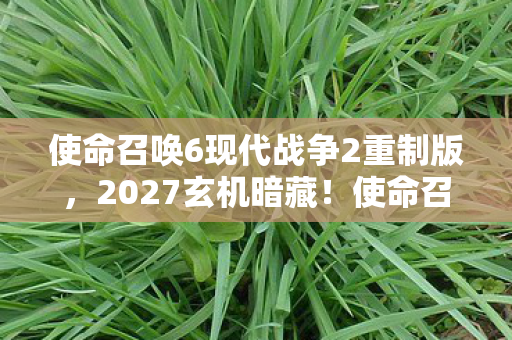 使命召唤6现代战争2重制版,2027玄机暗藏!使命召唤6的沉默,是枪声还是命运的回响? 使命召唤6现代战争2重制版,2027玄机暗藏!使命召唤6的沉默,是枪声还是命运的回响?