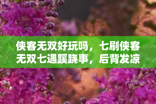 侠客无双好玩吗,七刷侠客无双七遇蹊跷事,后背发凉才知被游戏耍了七年 侠客无双好玩吗,七刷侠客无双七遇蹊跷事,后背发凉才知被游戏耍了七年