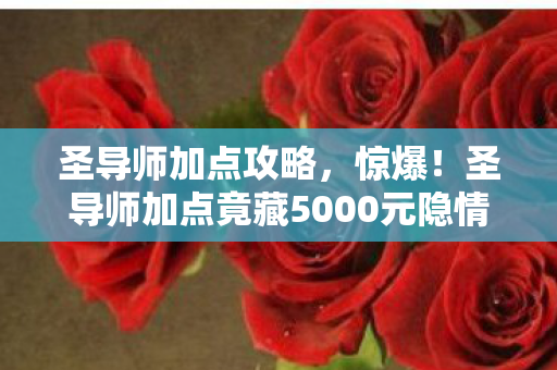 圣导师加点攻略,惊爆!圣导师加点竟藏5000元隐情,这操作让人吓一跳! 圣导师加点攻略,惊爆!圣导师加点竟藏5000元隐情,这操作让人吓一跳!
