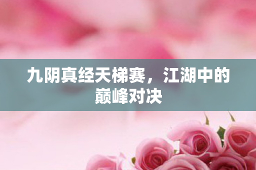 九阴真经天梯赛，江湖中的巅峰对决