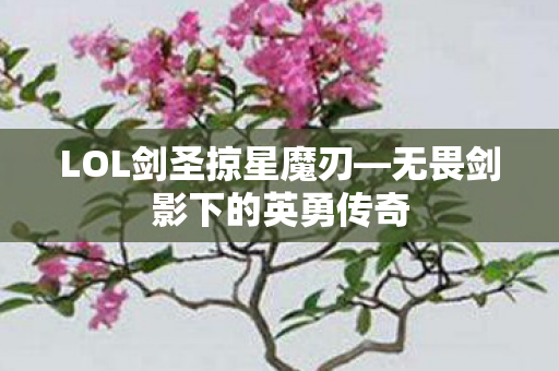 LOL剑圣掠星魔刃—无畏剑影下的英勇传奇