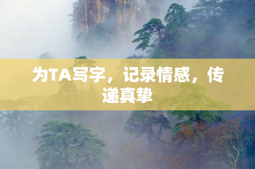 为TA写字，记录情感，传递真挚