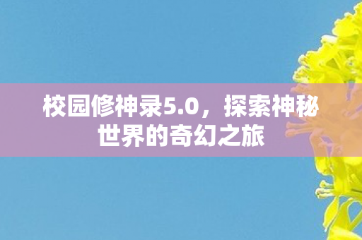 校园修神录5.0，探索神秘世界的奇幻之旅