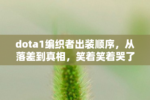 dota1编织者出装顺序,从落差到真相,笑着笑着哭了,编织者出装竟成退坑绊脚石 dota1编织者出装顺序,从落差到真相,笑着笑着哭了,编织者出装竟成退坑绊脚石