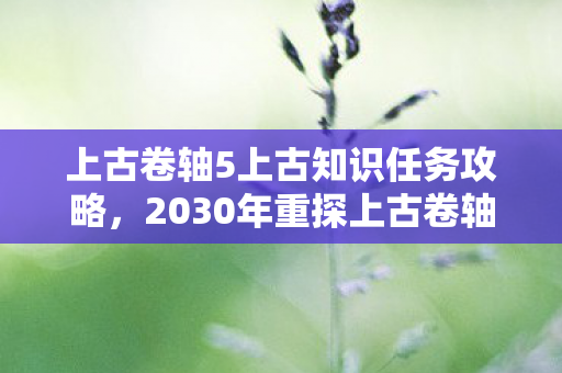 上古卷轴5上古知识任务攻略,2030年重探上古卷轴5,十年玄机藏沉默,这游戏究竟给了我什么? 上古卷轴5上古知识任务攻略,2030年重探上古卷轴5,十年玄机藏沉默,这游戏究竟给了我什么?