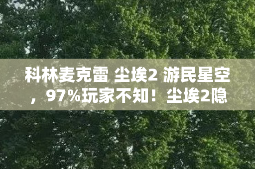 科林麦克雷 尘埃2 游民星空,97%玩家不知!尘埃2隐藏数值暗改,这3个机制策划死守的秘密 科林麦克雷 尘埃2 游民星空,97%玩家不知!尘埃2隐藏数值暗改,这3个机制策划死守的秘密