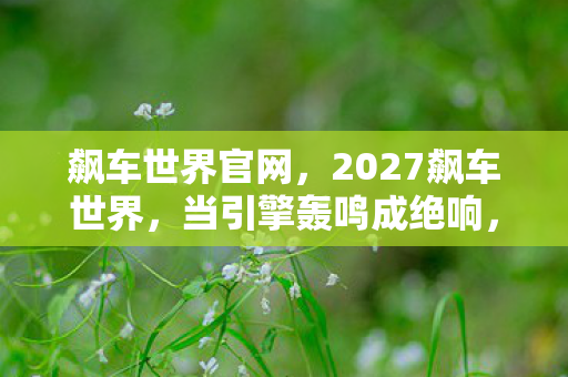飙车世界官网,2027飙车世界,当引擎轰鸣成绝响,谁在终点线等我?鼻子一酸 飙车世界官网,2027飙车世界,当引擎轰鸣成绝响,谁在终点线等我?鼻子一酸