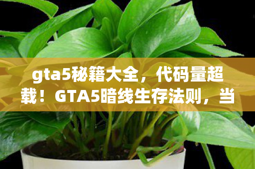 gta5秘籍大全,代码量超载!GTA5暗线生存法则,当NPC开始头皮发麻地喊你老大 gta5秘籍大全,代码量超载!GTA5暗线生存法则,当NPC开始头皮发麻地喊你老大