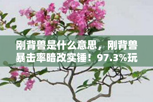 刚背兽是什么意思，刚背兽暴击率暗改实锤！97.3%玩家不知的3大数值陷阱曝光