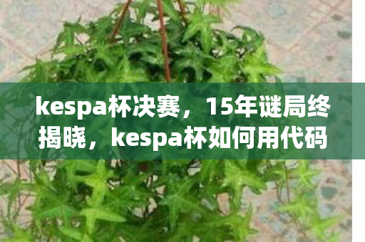 kespa杯决赛,15年谜局终揭晓,kespa杯如何用代码编织出电竞人的泪目史诗 kespa杯决赛,15年谜局终揭晓,kespa杯如何用代码编织出电竞人的泪目史诗