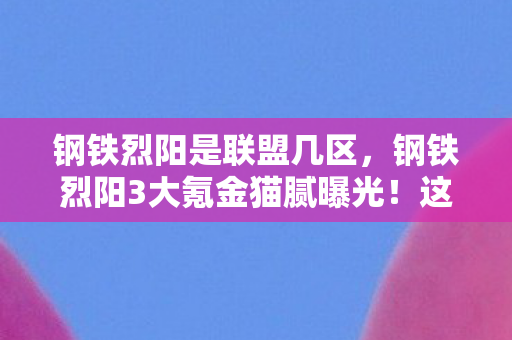 钢铁烈阳是联盟几区,钢铁烈阳3大氪金猫腻曝光!这波操作让百万玩家集体上头又破防 钢铁烈阳是联盟几区,钢铁烈阳3大氪金猫腻曝光!这波操作让百万玩家集体上头又破防