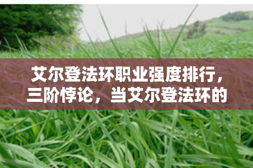 艾尔登法环职业强度排行,三阶悖论,当艾尔登法环的灵魂震颤击碎职业自由幻象 艾尔登法环职业强度排行,三阶悖论,当艾尔登法环的灵魂震颤击碎职业自由幻象