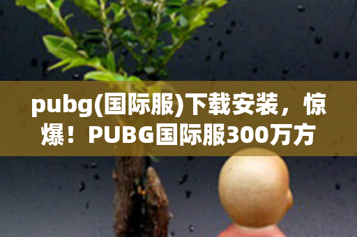 pubg(国际服)下载安装,惊爆!PUBG国际服300万方案被毙内幕,离职老兵拍桌揭隐情吓一跳! pubg(国际服)下载安装,惊爆!PUBG国际服300万方案被毙内幕,离职老兵拍桌揭隐情吓一跳!