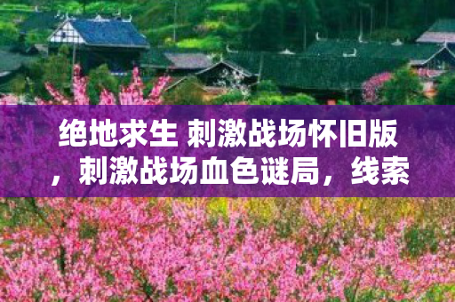 绝地求生 刺激战场怀旧版,刺激战场血色谜局,线索交织成悬案,毛骨悚然真相待揭 绝地求生 刺激战场怀旧版,刺激战场血色谜局,线索交织成悬案,毛骨悚然真相待揭