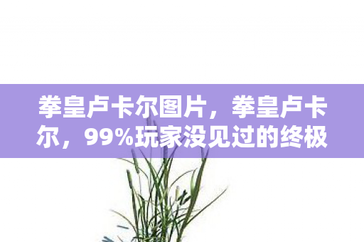 拳皇卢卡尔图片,拳皇卢卡尔,99%玩家没见过的终极形态,2027年竟藏着这等秘密? 拳皇卢卡尔图片,拳皇卢卡尔,99%玩家没见过的终极形态,2027年竟藏着这等秘密?