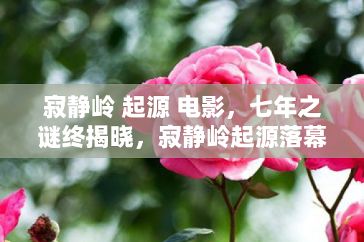 寂静岭 起源 电影,七年之谜终揭晓,寂静岭起源落幕时泪目成河 寂静岭 起源 电影,七年之谜终揭晓,寂静岭起源落幕时泪目成河