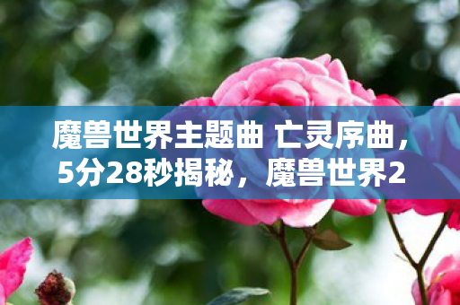 魔兽世界主题曲 亡灵序曲,5分28秒揭秘,魔兽世界20年死亡图谱,泪目!谁在永恒中沉睡? 魔兽世界主题曲 亡灵序曲,5分28秒揭秘,魔兽世界20年死亡图谱,泪目!谁在永恒中沉睡?