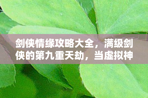 剑侠情缘攻略大全,满级剑侠的第九重天劫,当虚拟神装撕碎现实血条 剑侠情缘攻略大全,满级剑侠的第九重天劫,当虚拟神装撕碎现实血条