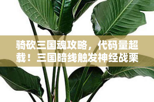 骑砍三国魂攻略,代码量超载!三国暗线触发神经战栗协议,你的头皮还撑得住吗? 骑砍三国魂攻略,代码量超载!三国暗线触发神经战栗协议,你的头皮还撑得住吗?