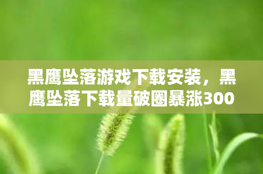 黑鹰坠落游戏下载安装,黑鹰坠落下载量破圈暴涨300%!这波联名周边让我连泡面都吃不起了 黑鹰坠落游戏下载安装,黑鹰坠落下载量破圈暴涨300%!这波联名周边让我连泡面都吃不起了