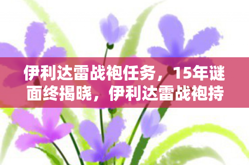伊利达雷战袍任务,15年谜面终揭晓,伊利达雷战袍持有者死亡时间线曝光,泪目真相竟藏于此 伊利达雷战袍任务,15年谜面终揭晓,伊利达雷战袍持有者死亡时间线曝光,泪目真相竟藏于此