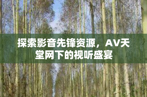 探索影音先锋资源,AV天堂网下的视听盛宴 探索影音先锋资源,AV天堂网下的视听盛宴