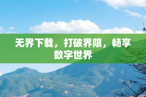 无界下载，打破界限，畅享数字世界