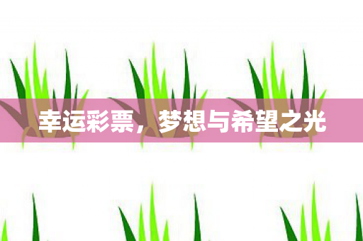 幸运彩票，梦想与希望之光