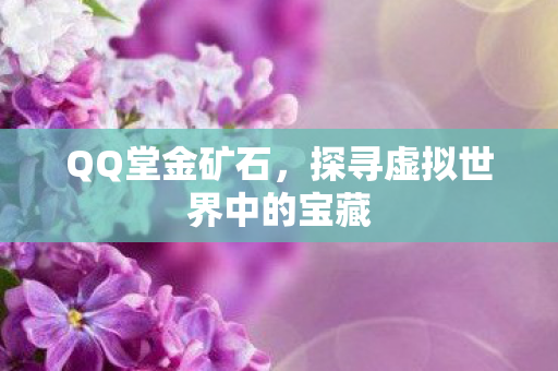 QQ堂金矿石，探寻虚拟世界中的宝藏