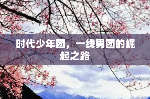 时代少年团，一线男团的崛起之路