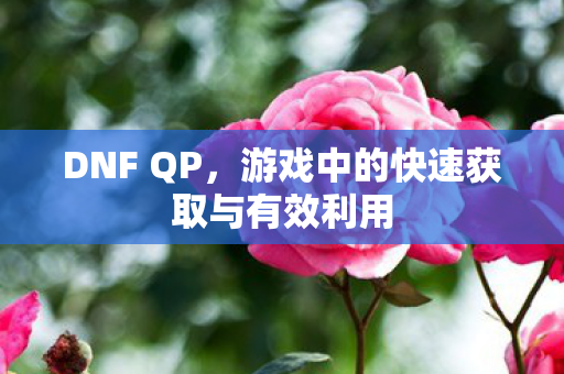 DNF QP，游戏中的快速获取与有效利用