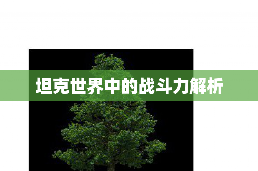 坦克世界中的战斗力解析