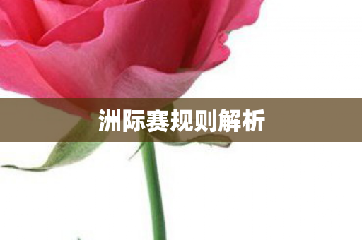 洲际赛规则解析