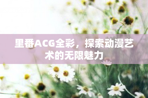 里番ACG全彩，探索动漫艺术的无限魅力