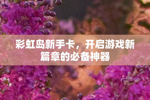 彩虹岛新手卡，开启游戏新篇章的必备神器