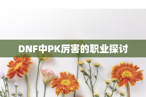 DNF中PK厉害的职业探讨