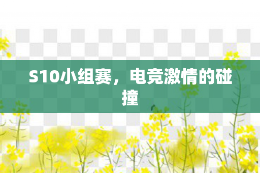 S10小组赛，电竞激情的碰撞
