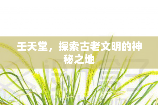壬天堂，探索古老文明的神秘之地