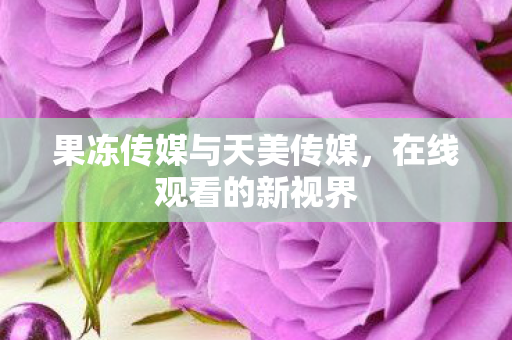 果冻传媒与天美传媒，在线观看的新视界