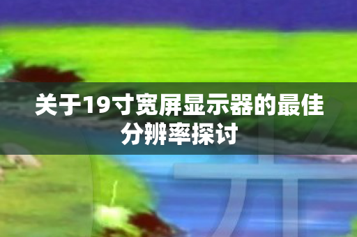关于19寸宽屏显示器的最佳分辨率探讨