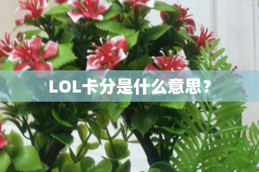 LOL卡分是什么意思？