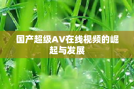 国产超级AV在线视频的崛起与发展