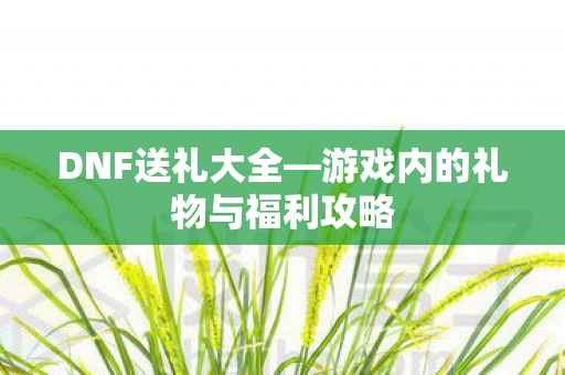 DNF送礼大全—游戏内的礼物与福利攻略