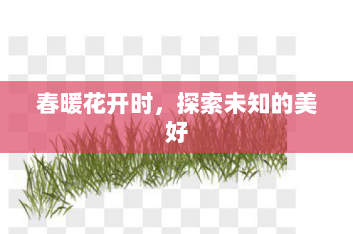春暖花开时，探索未知的美好