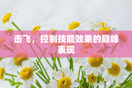 击飞，控制技能效果的巅峰表现