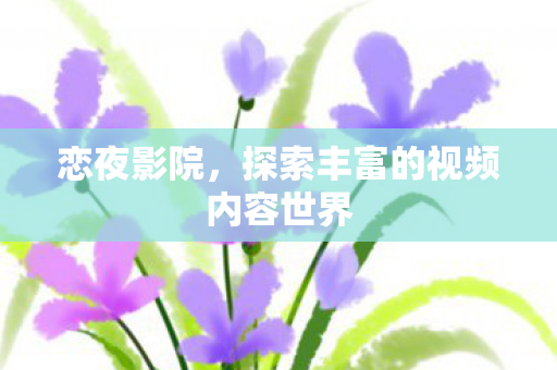 恋夜影院,探索丰富的视频内容世界 恋夜影院,探索丰富的视频内容世界