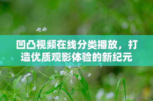 凹凸视频在线分类播放，打造优质观影体验的新纪元