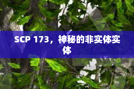 SCP 173,神秘的非实体实体 SCP 173,神秘的非实体实体