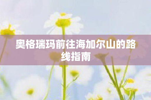 奥格瑞玛前往海加尔山的路线指南